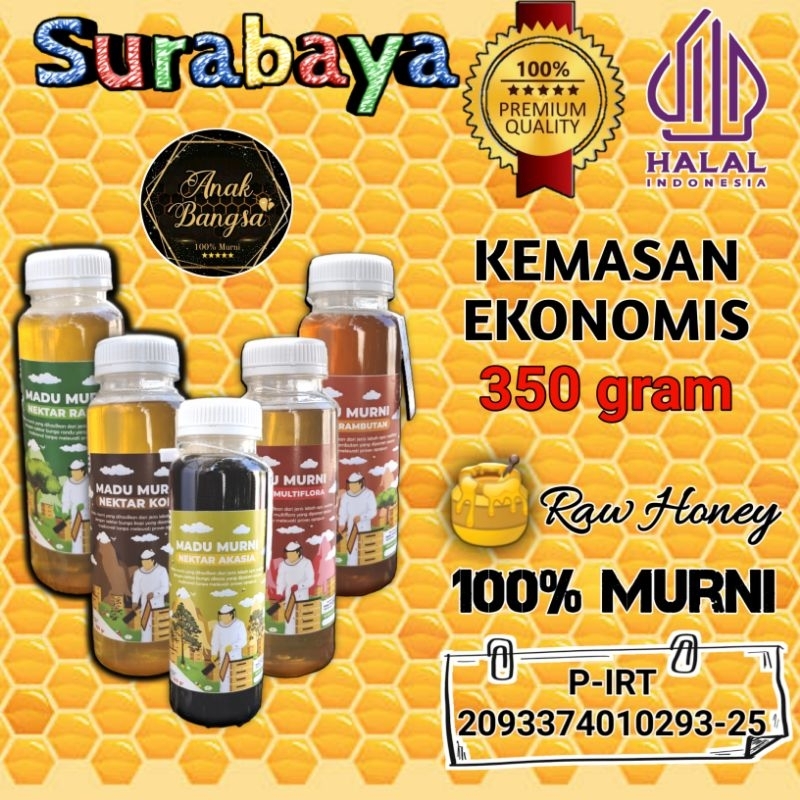 

KEMASAN EKONOMIS MADU MURNI ANAK BANGSA 350GRAM