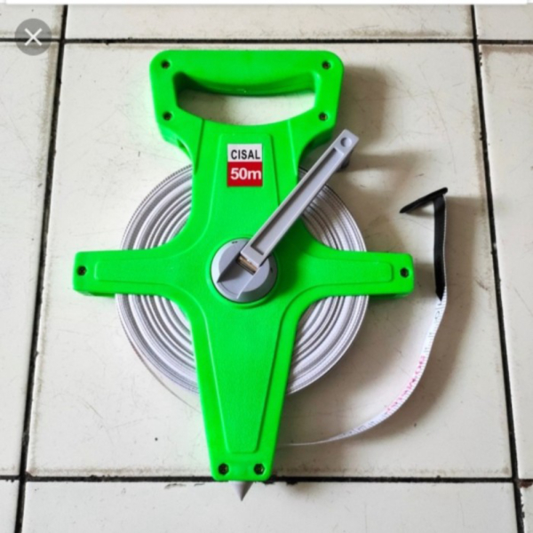 

Meteran tancap 50 meter tanah gulung roll measure 50m 50 m fiber murah Berkualitas