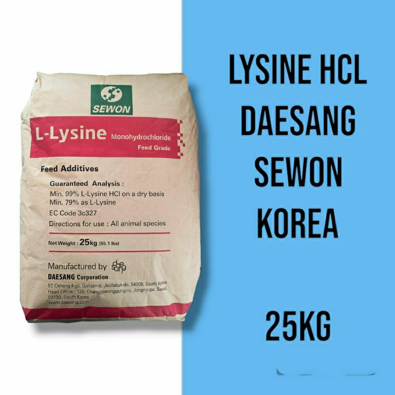 Lysine 25 Kg SEWON Lisin Untuk Pertumbuhan Hewan