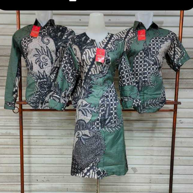 Baju Batik HSN Polimicro | Batik Pria | Batik Wanita | Batik Couple Tosca Navy Cream