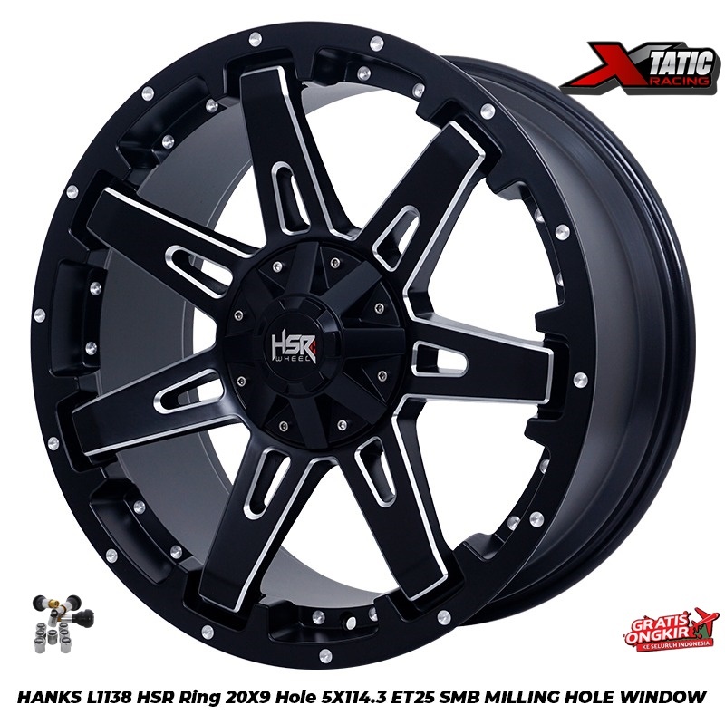 Velg Mobil Hsr Type Hanks Ring20 Pcd 5x14,3 Buat Crv Alphard Cx5 Almaz Zenix Hrv Dll