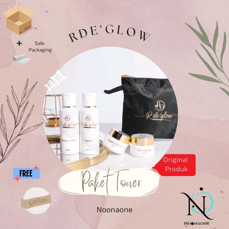 GRATIS KAPAS⭐️RDE ' GLOW | R DE GLOW |RDE GLOW| ⭐️PAKET TONER⭐️MENGHILANGKAN FLEK HITAM,MENCERAHKAN 