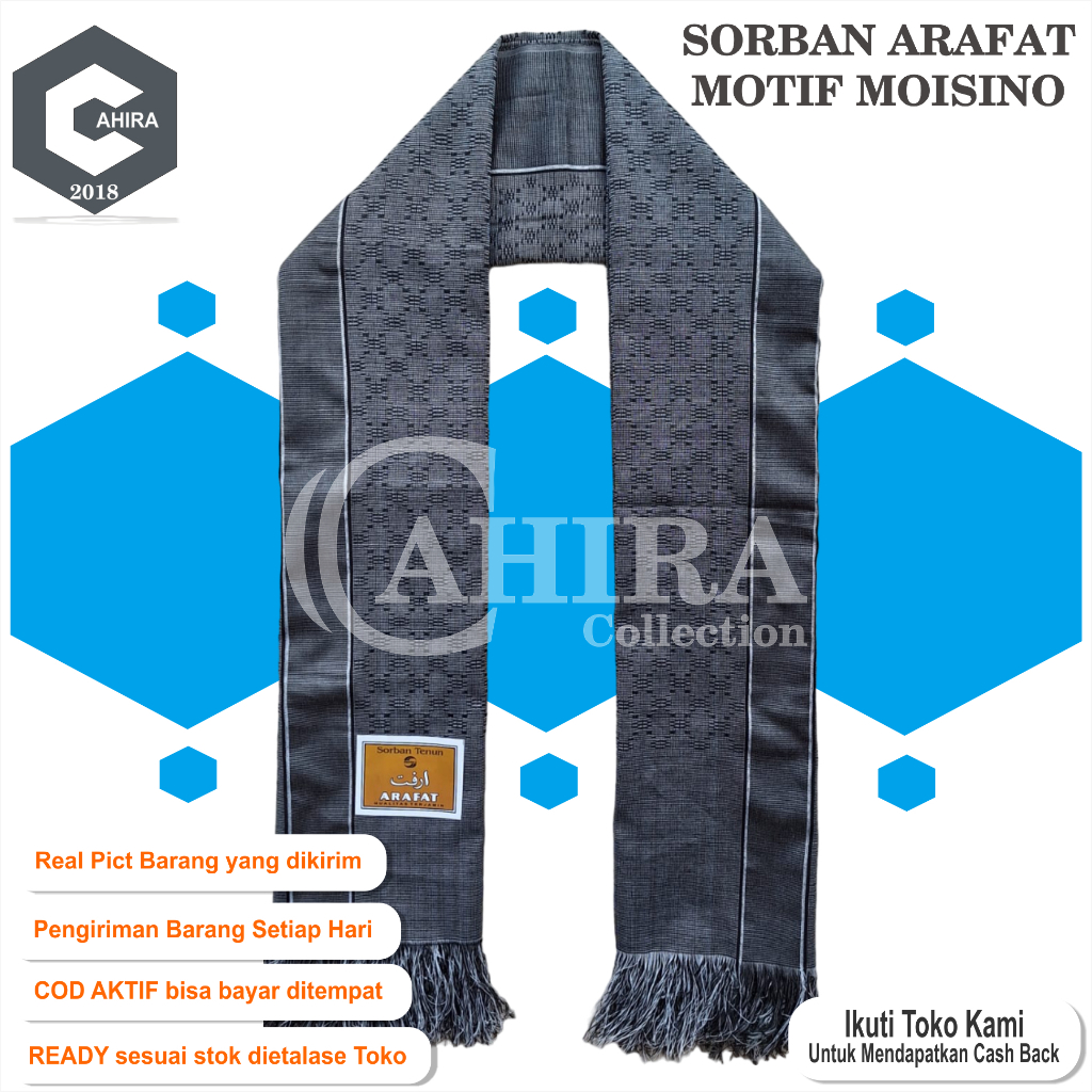 SORBAN HAJI ARAFAT MOISINO SURBAN SANTRI BAHAN TEBAL BERKUALITAS