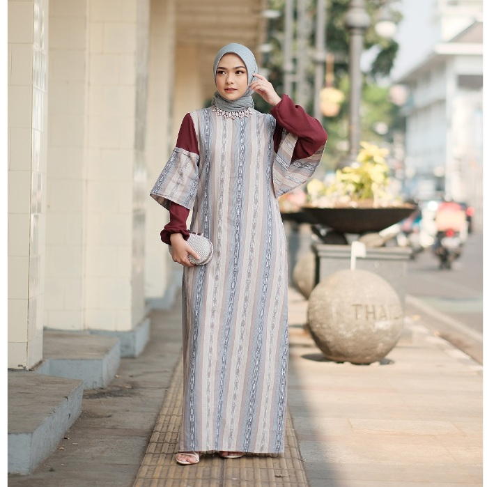Setatamuda Anna Dress | TENUN IKAT - DRESS TENUN IKAT MODERN - baju atasan wanita terbaru - ETNIK MO