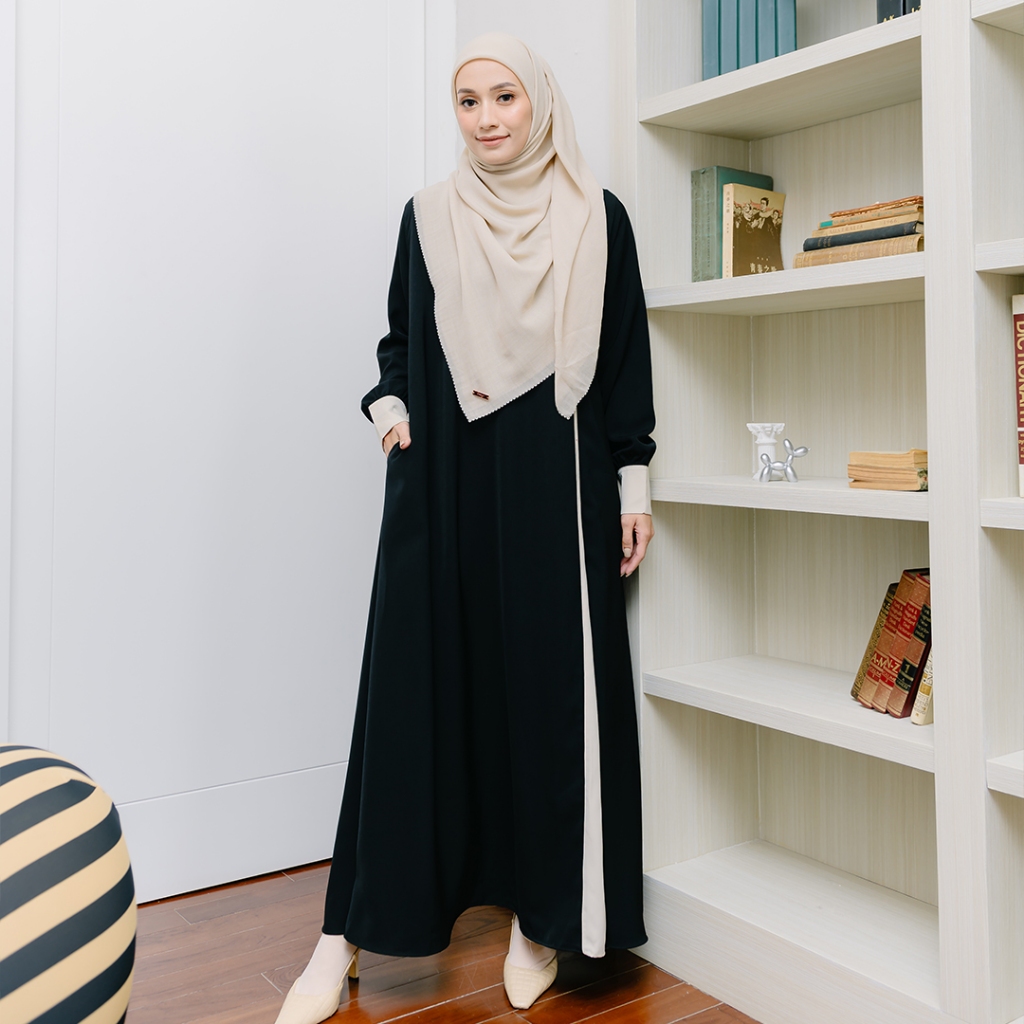 Lozy Hijab - Saraya Abaya Dress (Gamis Polos Abaya Umroh & Haji)