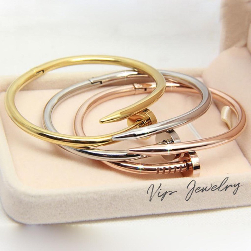 Gelang Titan Bangle Paku Polos