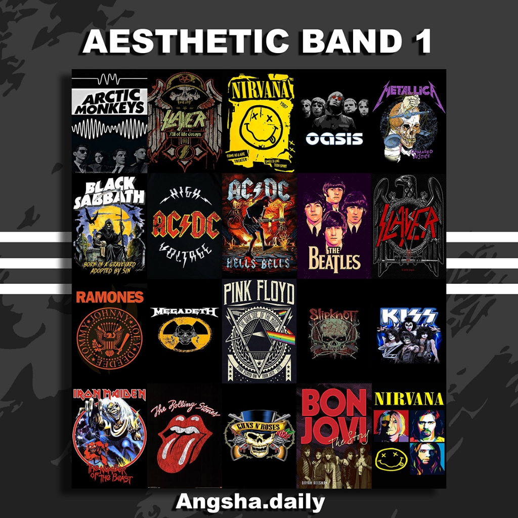 Poster Aesthetic Band 1 Metal | dekorasi kamar Poster Dinding Hiasan dinding