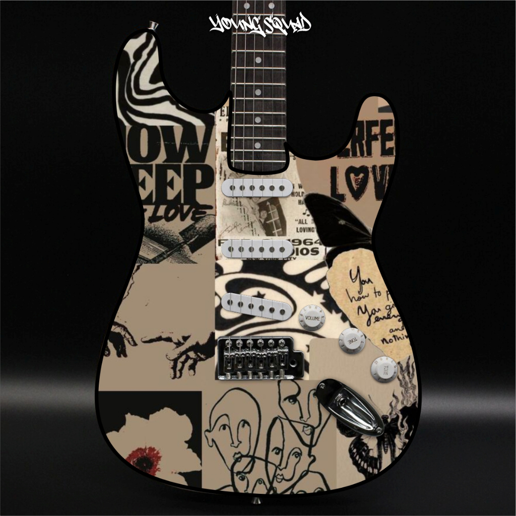 Sticker Aesthetic Sticker GITAR ELEKTRIK // AESTHETIC CASE Garskin Gitar Custom 131