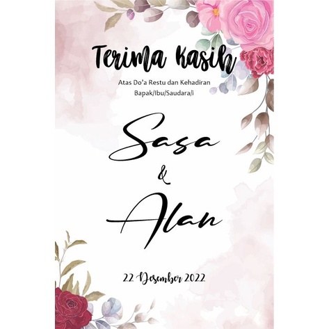 

Kartu ucapan Terimakasih / Kartu soufenir / kartu sofenir