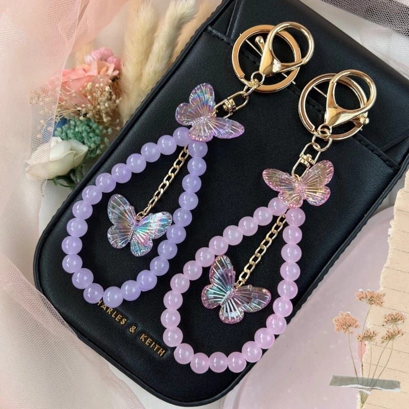 KeyChain Aesthetic Pink Lilac | Bag/Phone Accessories Cutee