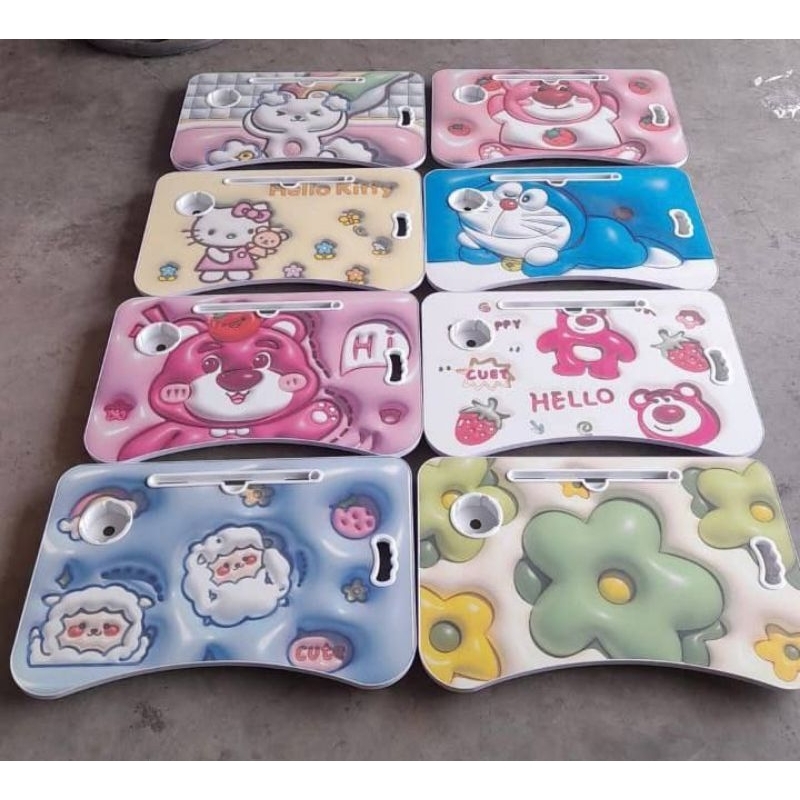 MEJA LAPTOP LIPAT KARAKTER 3D meja lipat laptop meja belajar meja serbaguna meja lipat karakter