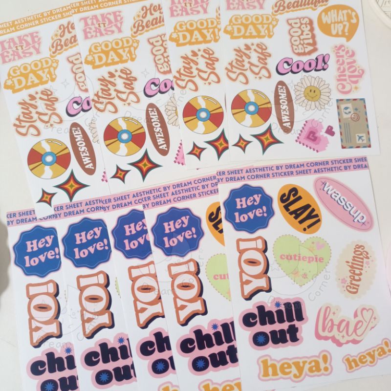 

STICKER SHEET AESTHETIC MURAH GIFT BIRTHDAY