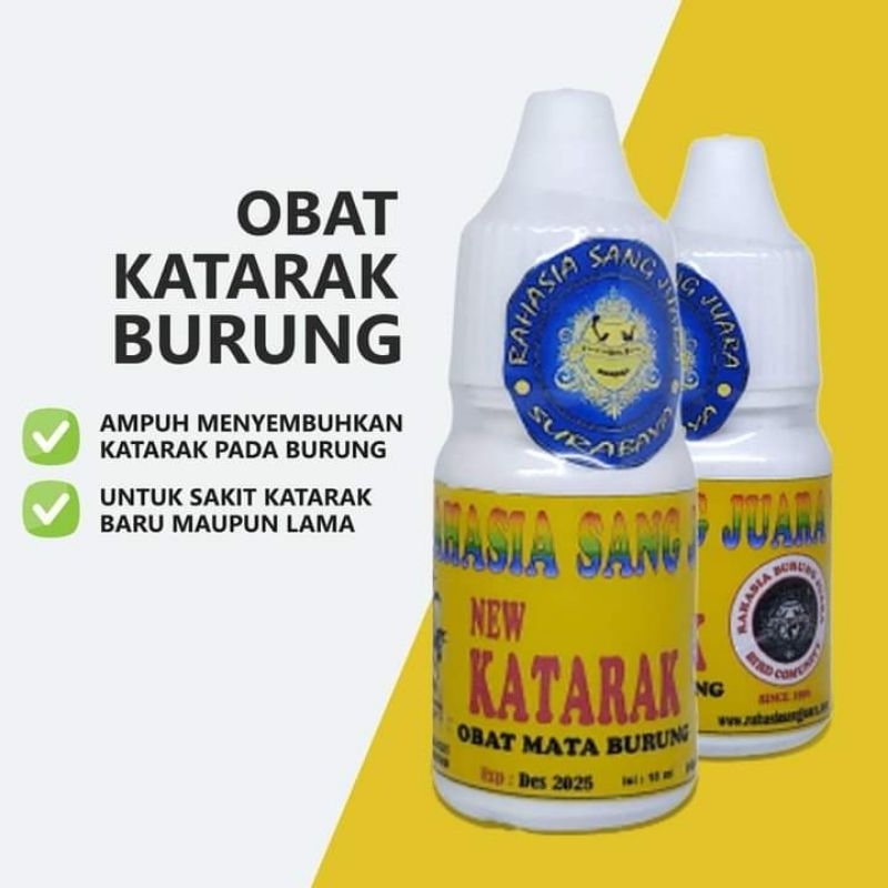 NEW KATARAK | OBAT KATARAK BURUNG MURAI KACER KENARI CUCAK IJO PLECI LOVEBIRD KITOLOT PALAING AMPUH