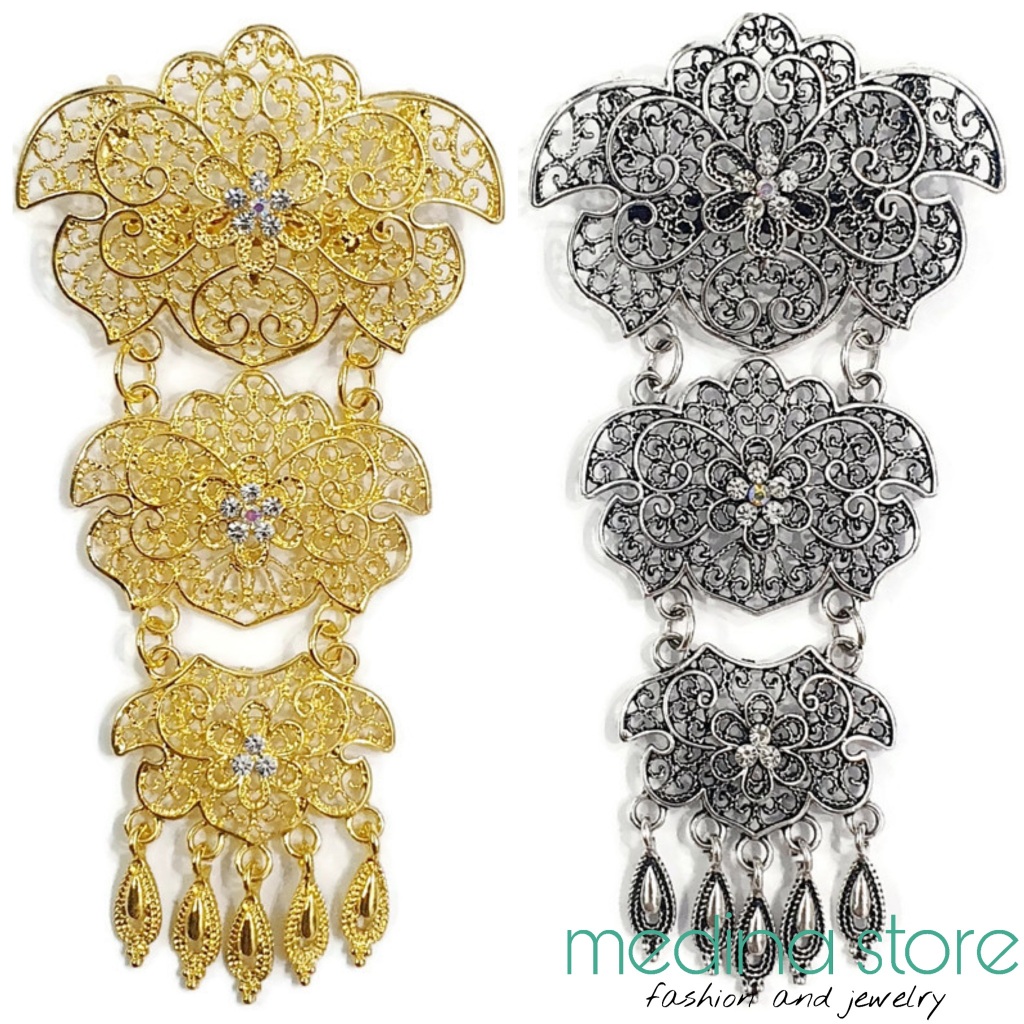 Bros Kebaya Etnik Susun 3/Bros Kutubaru Murah Mewah Untuk Pesta/Bros Penganten dan Asesoris Kebaya