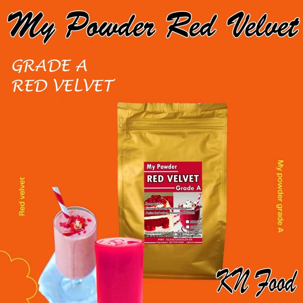 

MY POWDER GRADE A RED VELVET KEMASAN 1 KG .