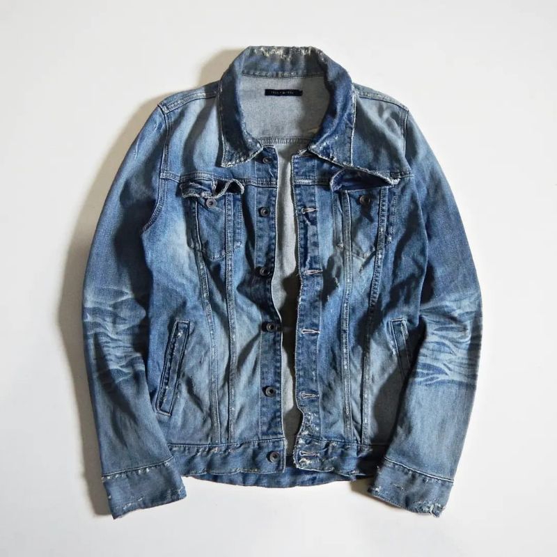 Japanese Brand Gostar de Fuga Distressed Trucker Denim