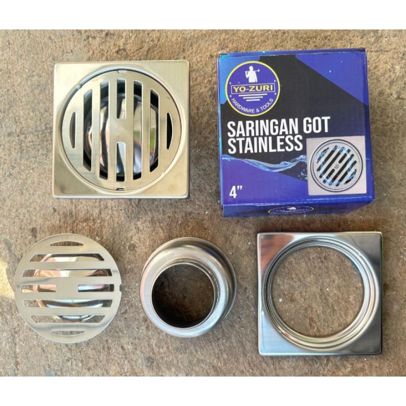 Saringan GOT / Floor Drain / Saluran Air Kamar Mandi Stainless YOZURI