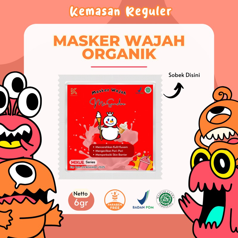 (BPOM) Masker Wajah Anak MIXUE/Face Mask Character MIXUE