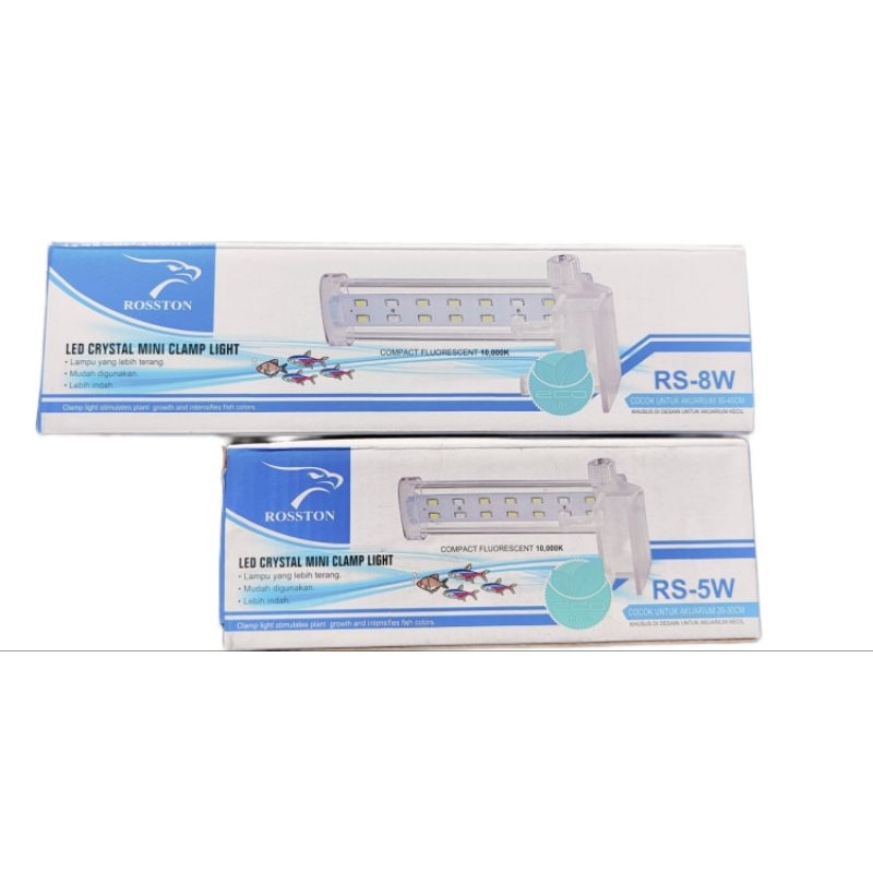Lampu LED 5/8Watt Aquarium Aquascape Gantung Jepit Rosston