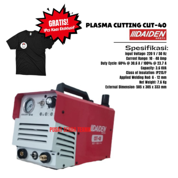 PLASMA CUTTING DAIDEN CUT 40 MESIN LAS POTONG CUT 40 DAIDEN - CUT 40 TanpaBublewrap Diskon