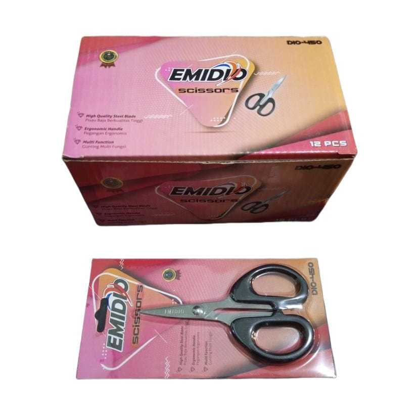 

ASEMKAJKT - Gunting EMIDIO Kecil Hitam isi 1pcs / GUNTING MINI Emidio