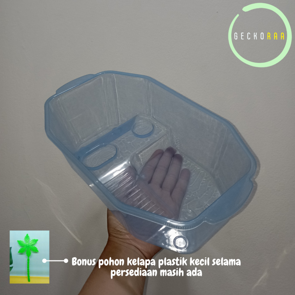 Kandang Akuarium Kura kura Turtle Kura kura Brazil Dada Merah Damer Ukuran Kecil (S)