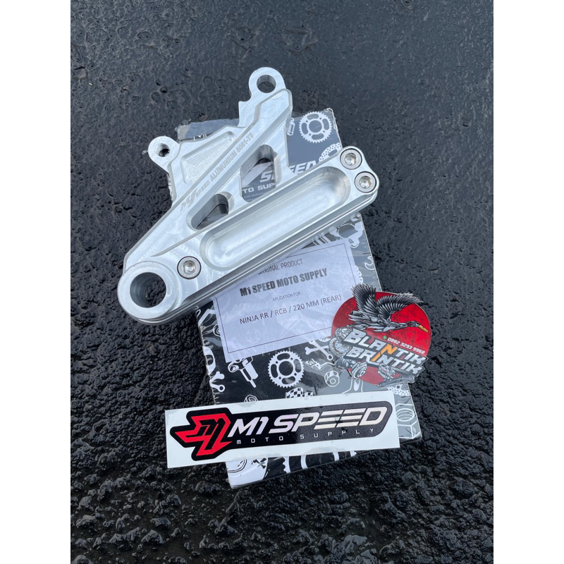 Breket kaliper rcb nissin 2p pnp arm ninja rr cnc m1speed disc 220mm rear breket kaliper belakang ni