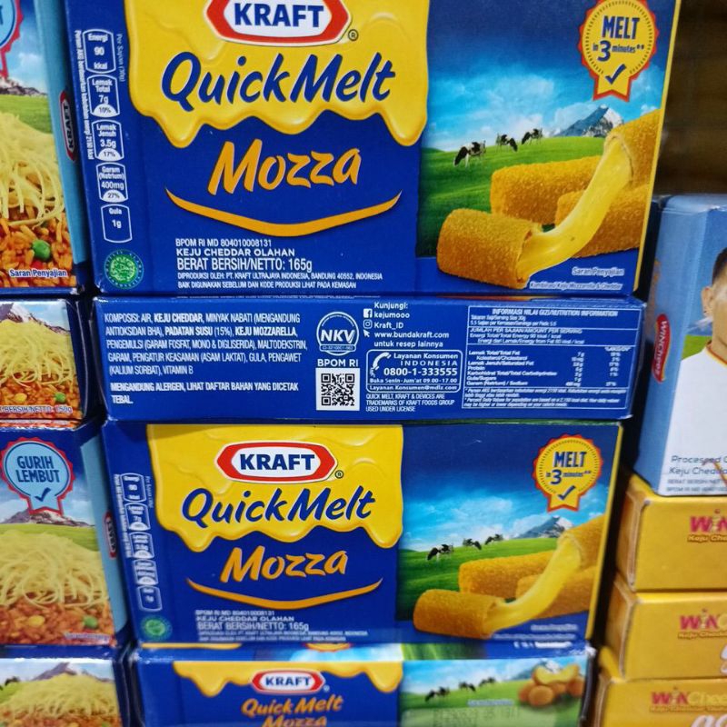 

Keju Kraft QuickMelt Mozza 165 gr