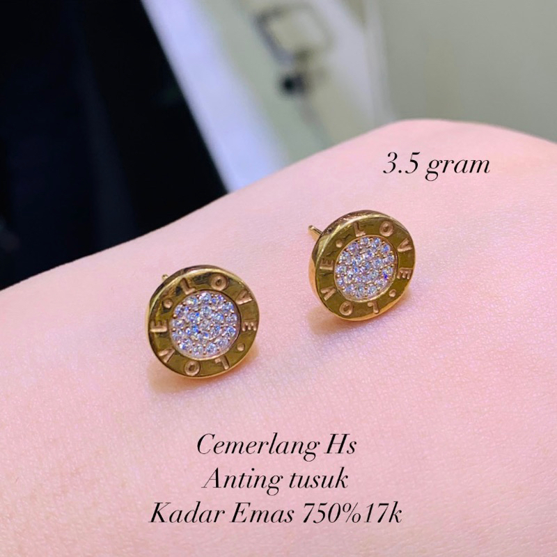 anting emas 750%