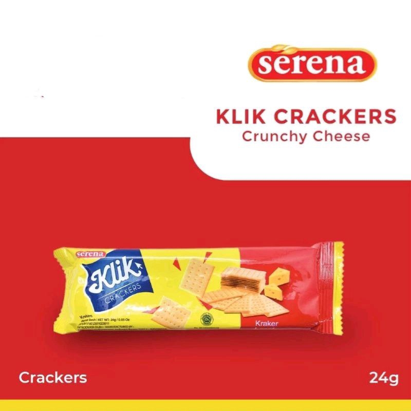 

Serena Klik Crackers 24gr (1pak isi 10pcs) Biskuit Kraker Krakers Original