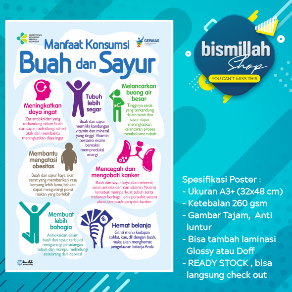 Poster manfaat buah dan sayur