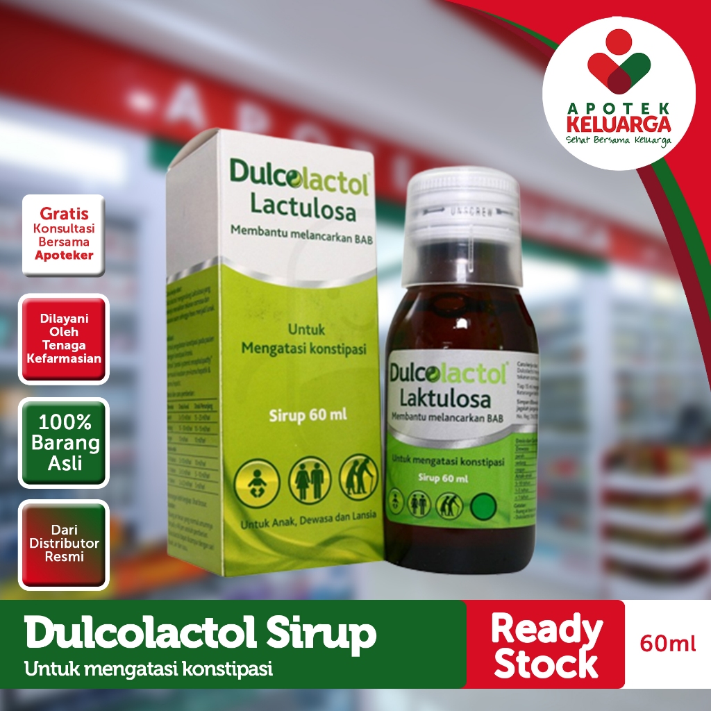 Dulcolactol Sirup 60 ml - Membantu Memperlancar BAB Mengatasi Konstipasi Anak dan Dewasa