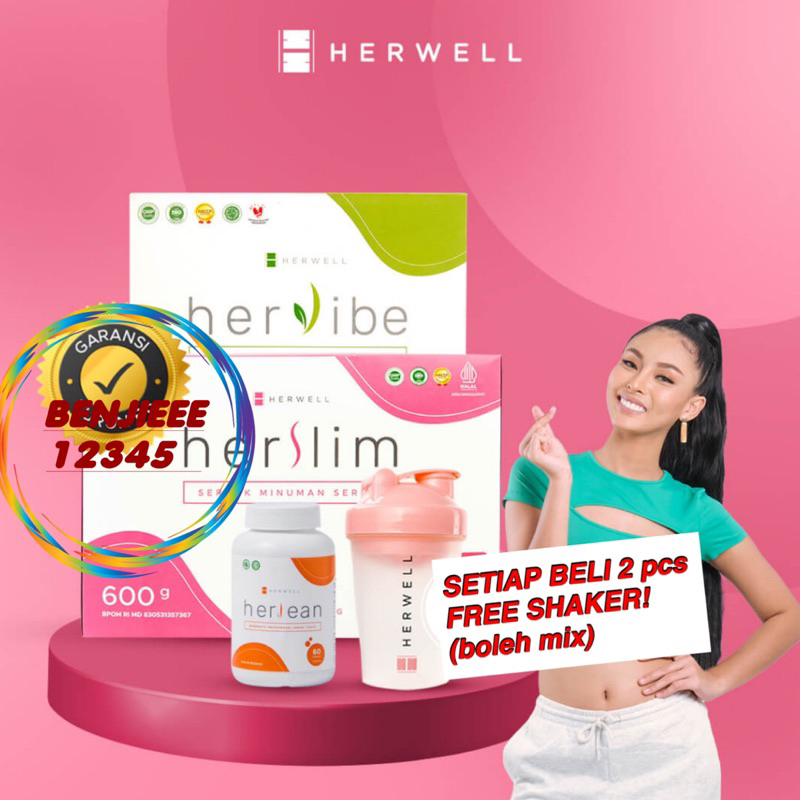 Herwell 1 box Herslim hervibe Herlean susu coklat untuk diet meal replacement Minuman diet fiber dri