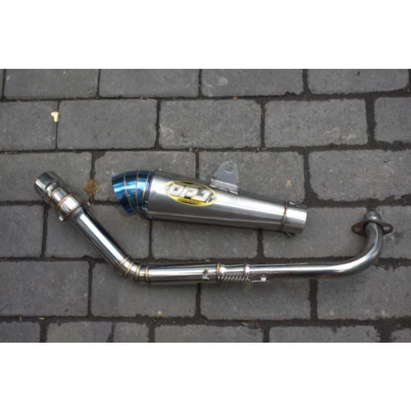 Knalpot Dpj Keong Ujung Blue Leher Rodrace Jupiter Supra  Kaze Blade Dll