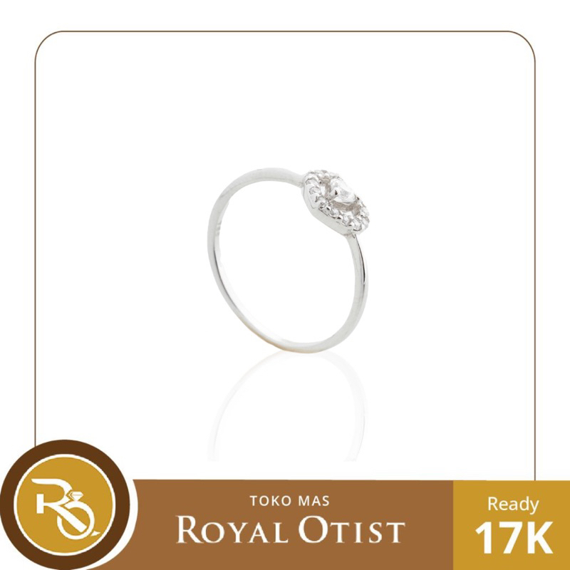 Cincin Emas Putih Love Symbol 17 k