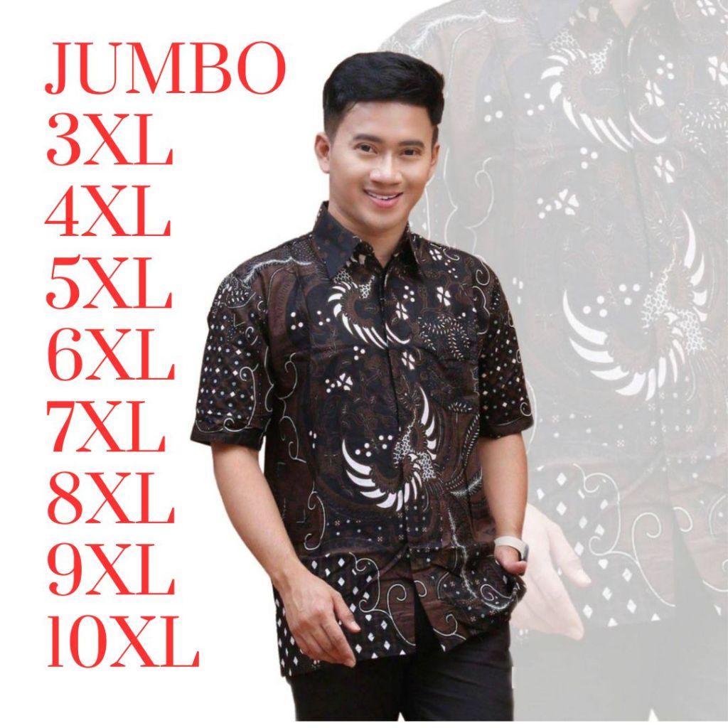 Batik Pria Modern Lengan Pendek Big size Regulerfit | Kemeja batik lengan pendek jumbo