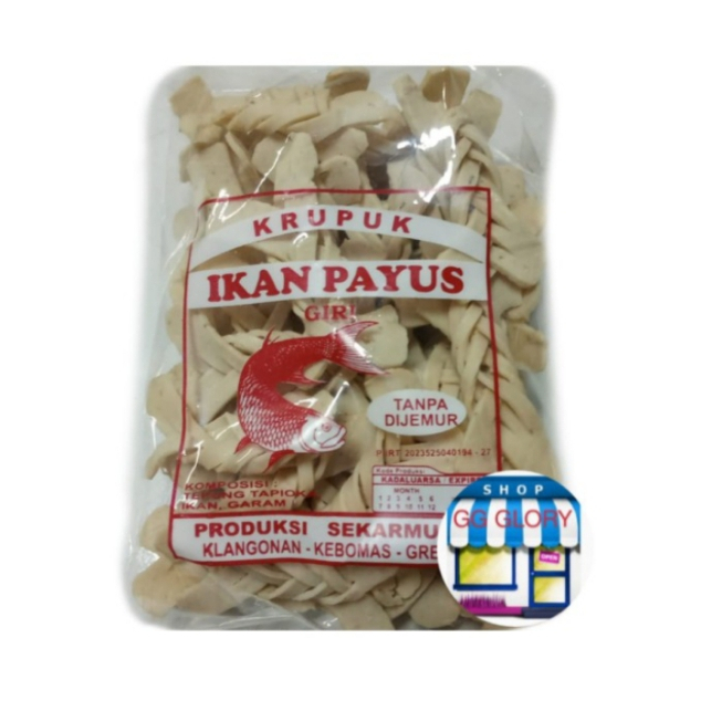 

kerupuk ikan paus varian bentuk kepang (kelabang) mentah 500gr