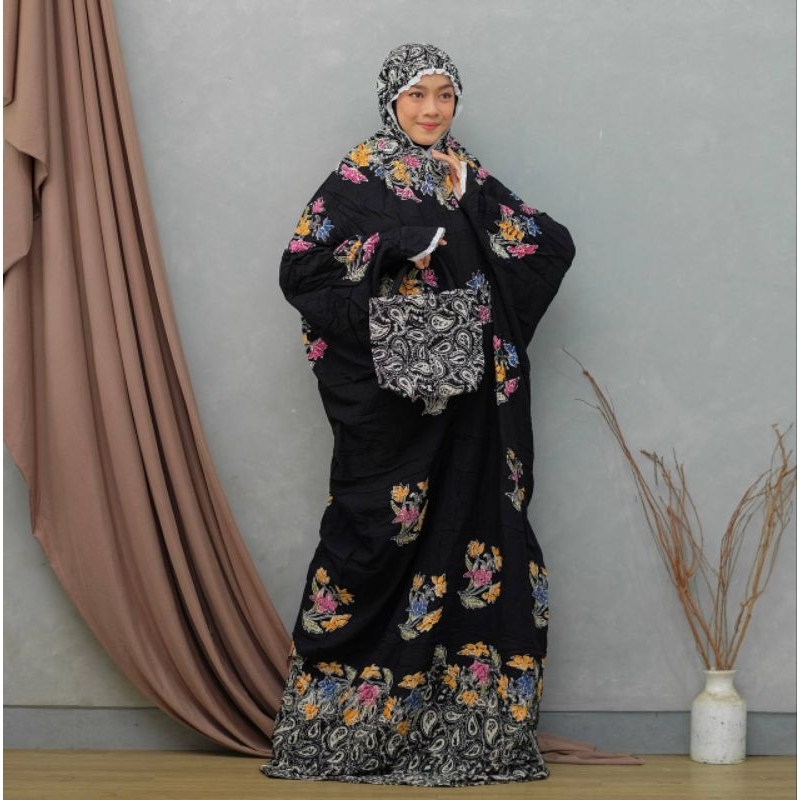 Mukena Batik Cap Terusan Jumbo