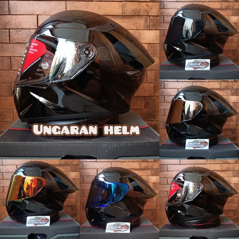 HELM KYT TT COURSE HITAM METALIK PAKET GANTENG