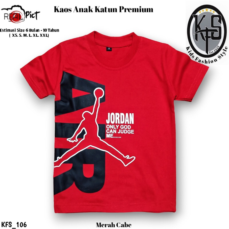 Atasan baju kaos anak jordan air