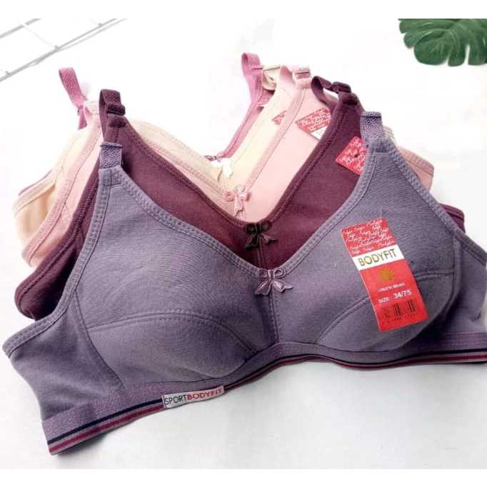 Sport Bra Pakaian Dalam Wanita High Quality Tanpa Kawat dan Busa Merk Febri, Najwa & BH Plum