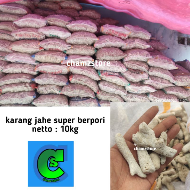karang jahe 10kg media filter kolam ikan koi / karang jahe 1 karung / karang jahe karungan / Media f
