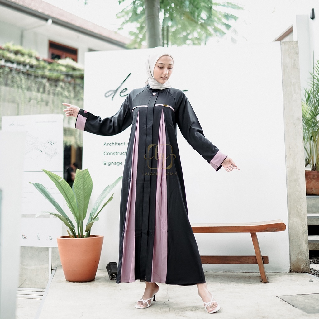 GAMIS KOMBINASI WARNA HITAM ABAYA TERLARIS