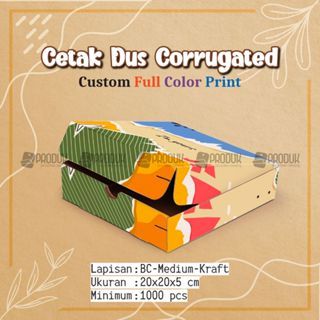 

Cetak Dus Corrugated 20x20x5 cm FULL COLOR Free Custom Desain/Logo | Custom Box | Kustom Dus Kemasan