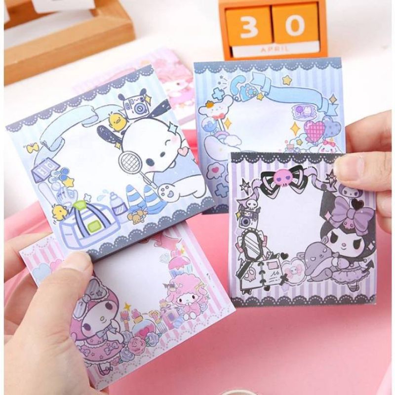 

[50lbr] Memopad Sanrio/ Notes Memo/ Sticky Note Melody Kuromi Cinnamoroll Estetik Lucu Kartun