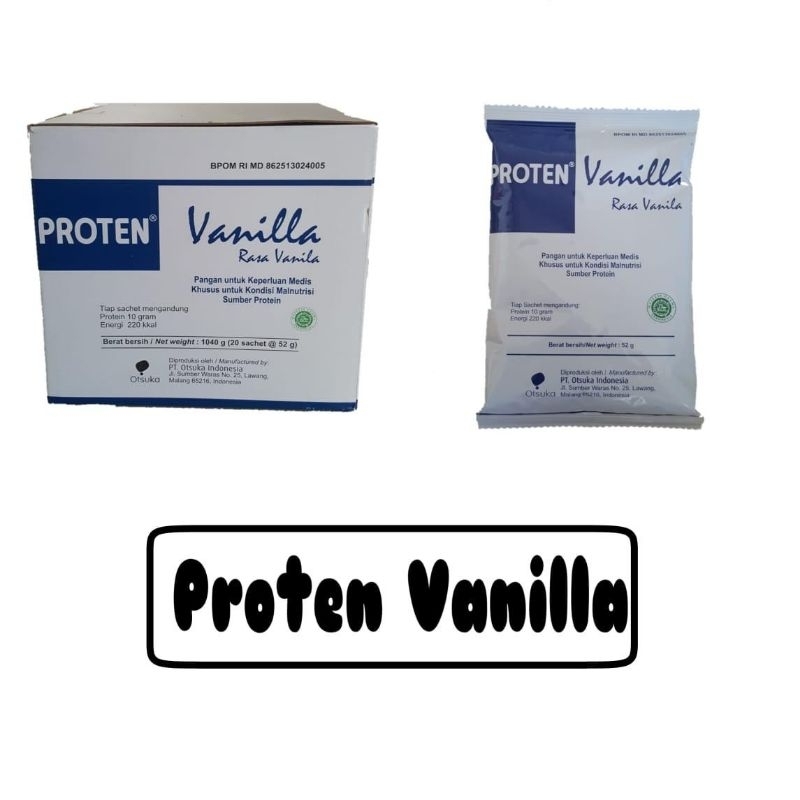 

PROTEN SUSU VANILA 20SACH/BOX OTSUKA