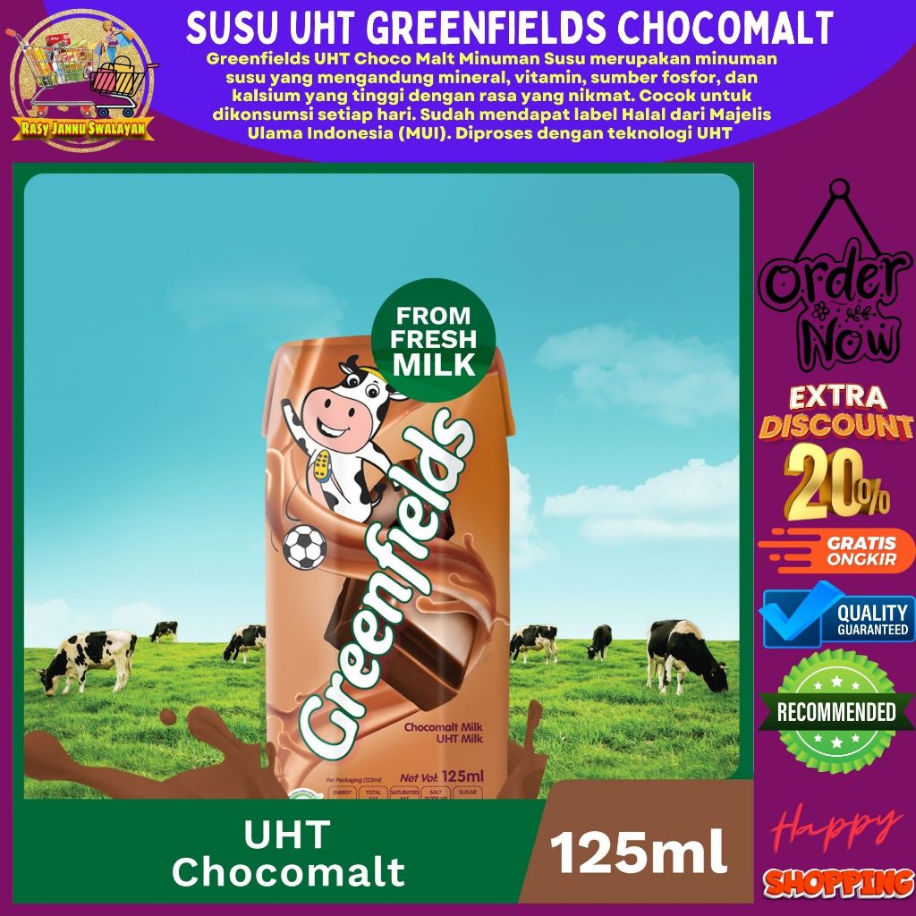 

Susu UHT Chocolate Greenfields 125 ml