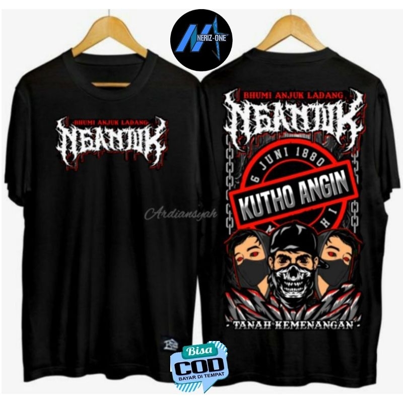 KAOS DISTRO KOTA NGANJUK TERKEREN | TSHIRT DISTRO NGANJUK KUTHO ANGIN ~ BAHAN KATUN COMBED