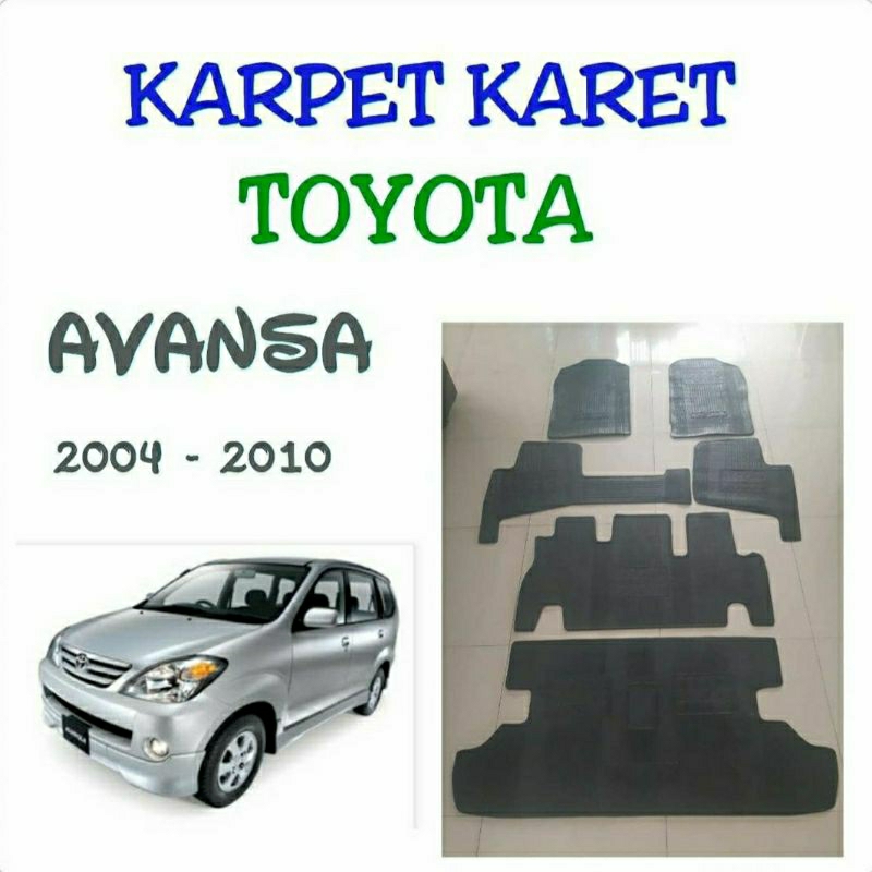 karpet karet lantai mobil Toyota Avanza vvti 2004-2010 karpet avanza lama