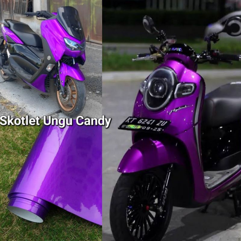 Stiker Skotlet Ungu Candy Metalic Glossy